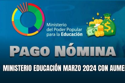 NÓMINA MINISTERIO EDUCACIÓN MARZO 2024 CON AUMENTO