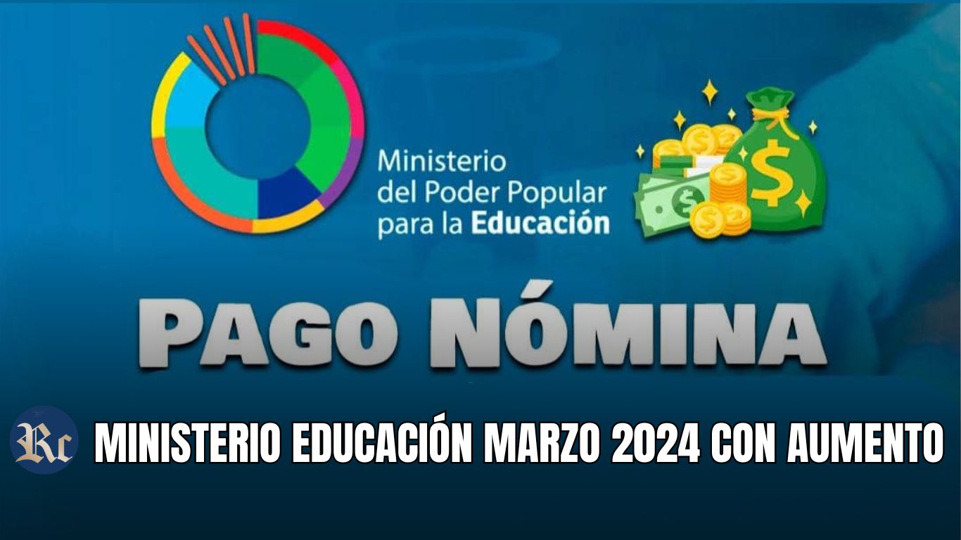 NÓMINA MINISTERIO EDUCACIÓN MARZO 2024 CON AUMENTO