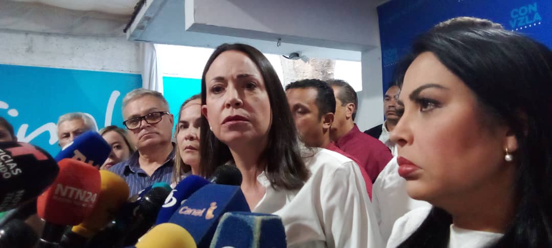 María Corina Machado convoca a una protesta global contra el bloqueo electoral en Venezuela.