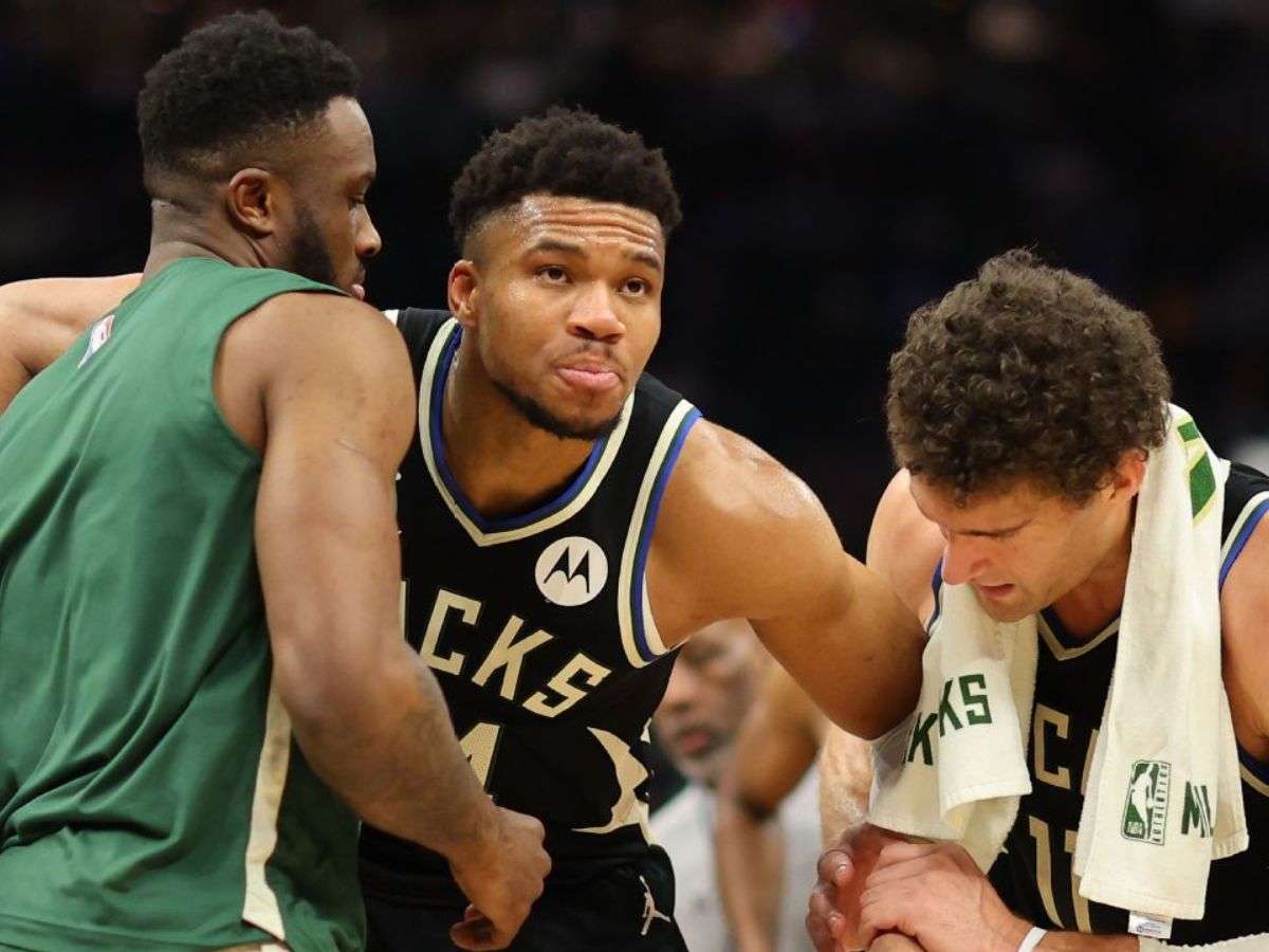 Giannis Antetokounmpo evita lesión grave en un susto para los Bucks.