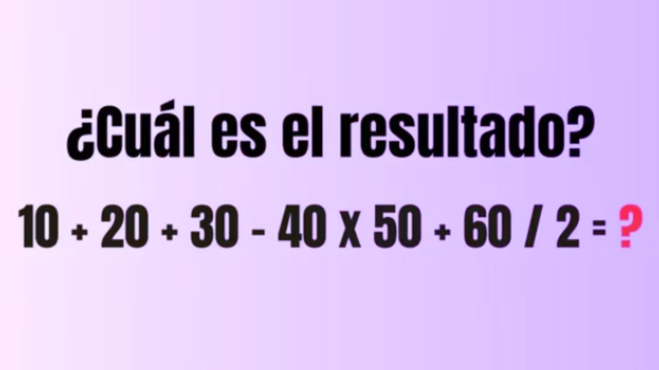 Sólo el 7% de los lectores logra resolver este ejercicio mental matemático de forma brillante en sólo 12 segundos