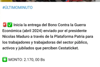 Los pensionados del Seguro Social también recibieron el Bono Contra la Guerra Económica a través del Sistema Patria. 