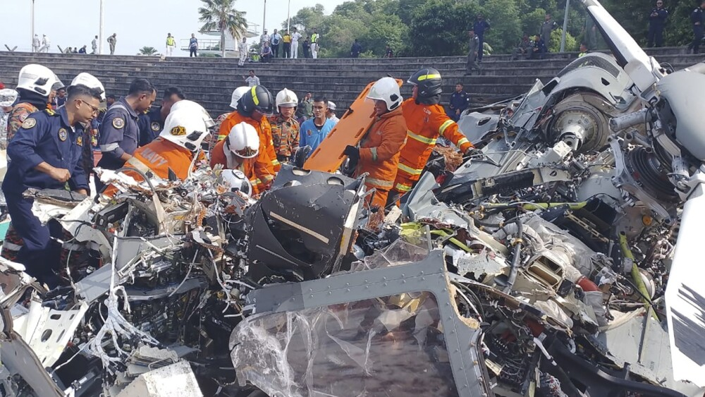 Tragedia aérea en Malasia: 10 personas fallecidas en colisión de helicópteros