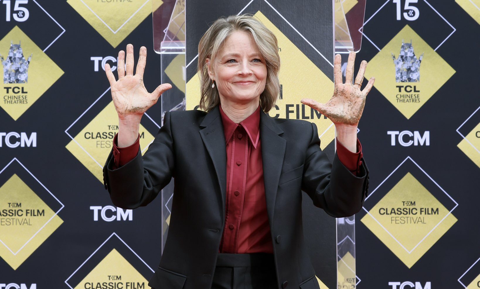 Jodie Foster dejó su huella en el Paseo de la Fama