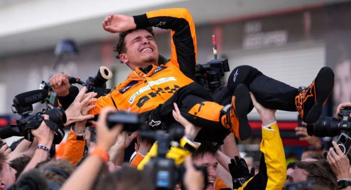 Lando Norris dio la sorpresa en el GP de Miami
