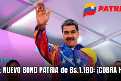 NUEVO BONO PATRIA de Bs.1.180: ¡COBRA HOY!