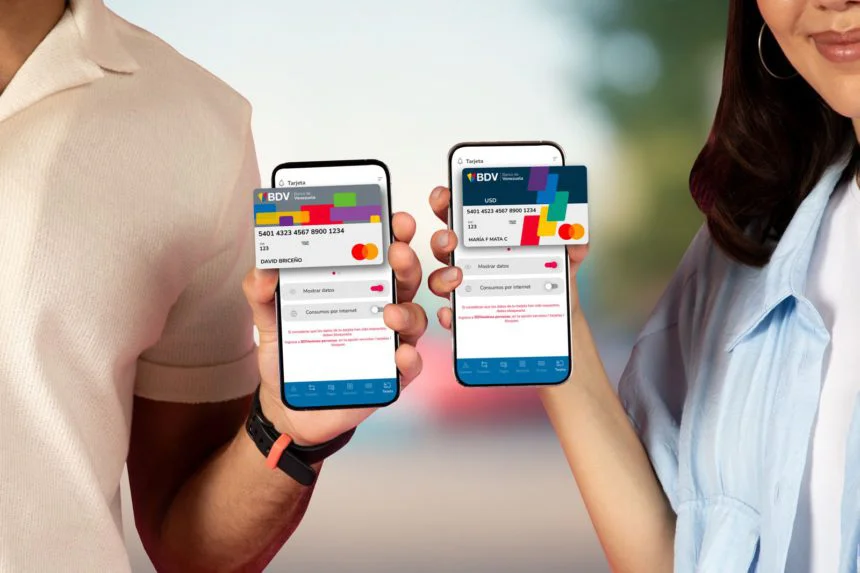 La nueva tarjeta del Banco de Venezuela cuenta con tecnología Near Field Communication (NFC) o Comunicación por Campos Cercanos, que permite la comunicación entre teléfonos inteligentes y lectores de pago con el objetivo de que se haga un pago seguro y sin contacto. Por ejemplo, los que se hacen con Apple Pay o Google Pay.