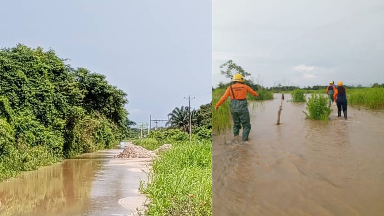 Autoridades de Barinas atienden zonas afectadas por crecida del Río Santo Domingo