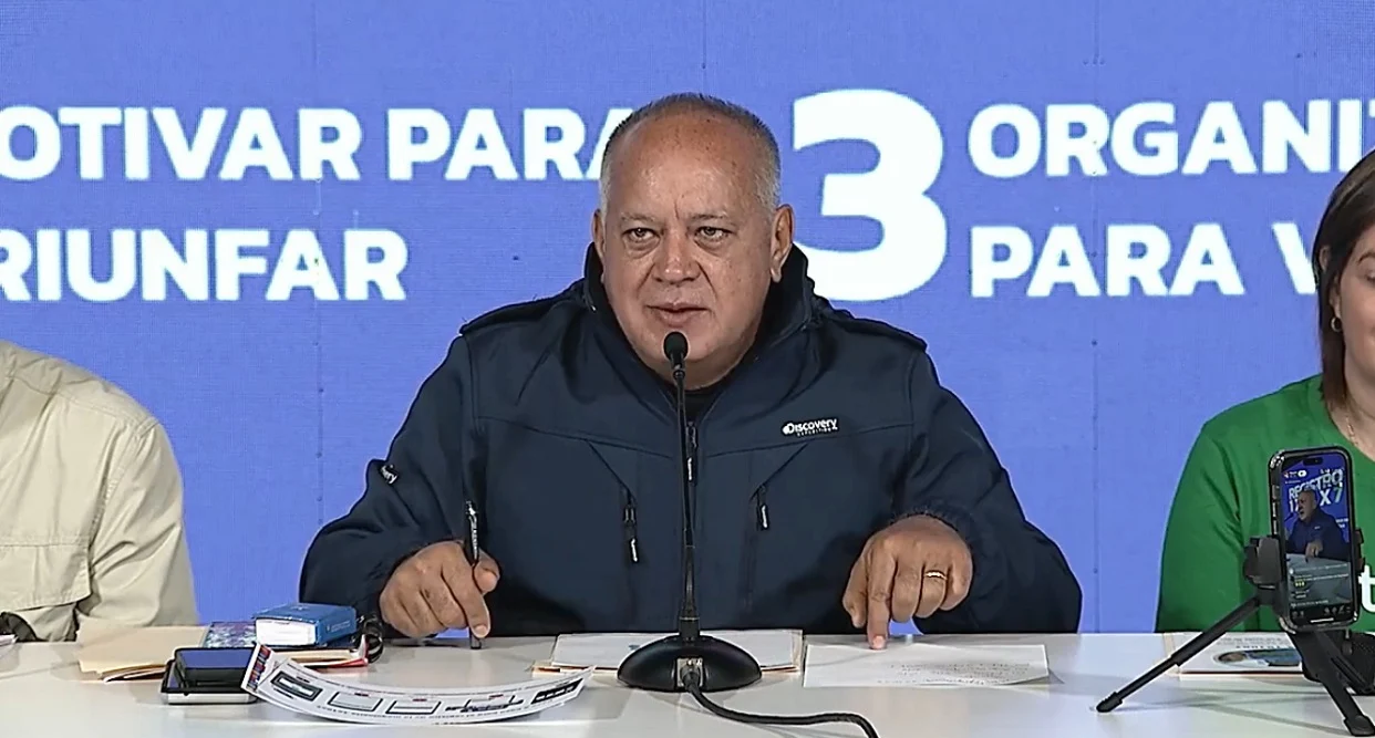 Diosdado Cabello presenta registro del 1x10x7