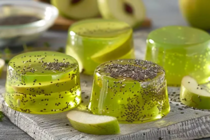 GELATINA de MANZANA VERDE con CHÍA +RECETA