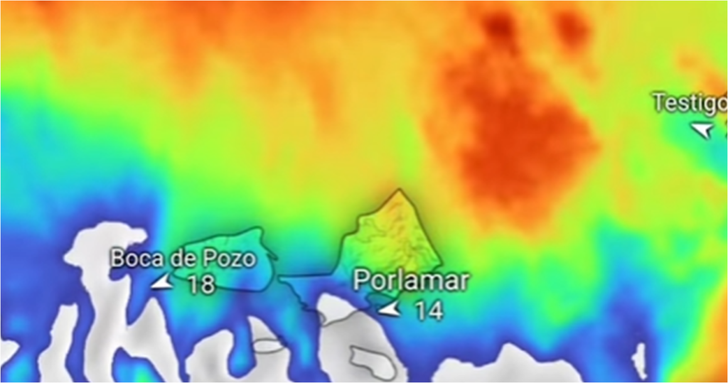 Onda Tropical entra con fuertes núcleos nubosos y lluvia a Nueva Esparta