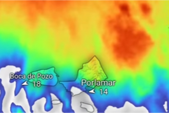 Onda Tropical entra con fuertes núcleos nubosos y lluvia a Nueva Esparta