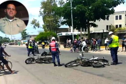 El hecho se registró el martes 4 de junio, cuando las tres motocicletas se desplazaban por la referida vialidad y al parecer chocaron de frente.