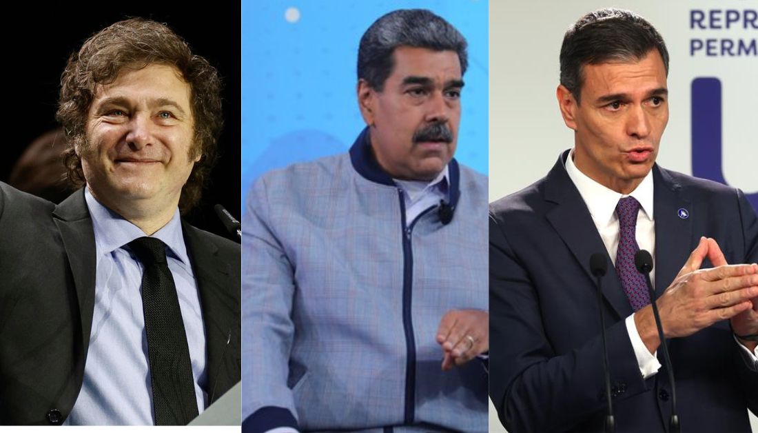 Milei dice que Pedro Sánchez aplica “el modelo Maduro” para controlar medios