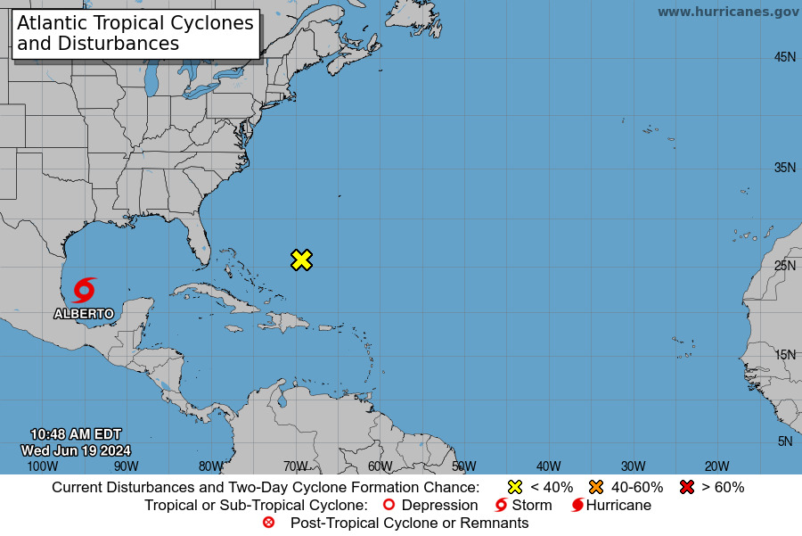 Tormenta tropical Alberto se forma en el Golfo de México