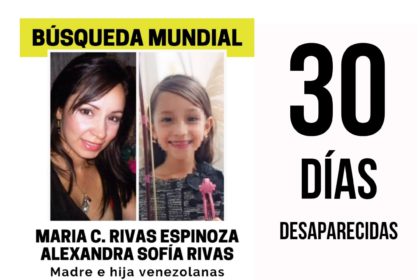 A 30 días desaparecidas odontóloga y su hija: Es un horror