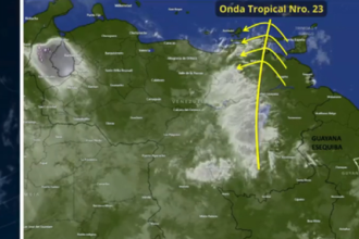 El fenómeno causará nubosidad con precipitaciones en Bolívar, Amazonas, Sucre, Monagas, Anzoátegui, Trujillo, Mérida y Zulia.