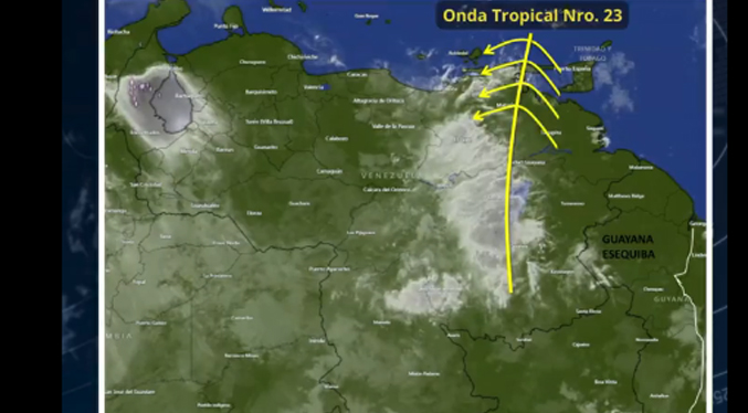 El fenómeno causará nubosidad con precipitaciones en Bolívar, Amazonas, Sucre, Monagas, Anzoátegui, Trujillo, Mérida y Zulia.