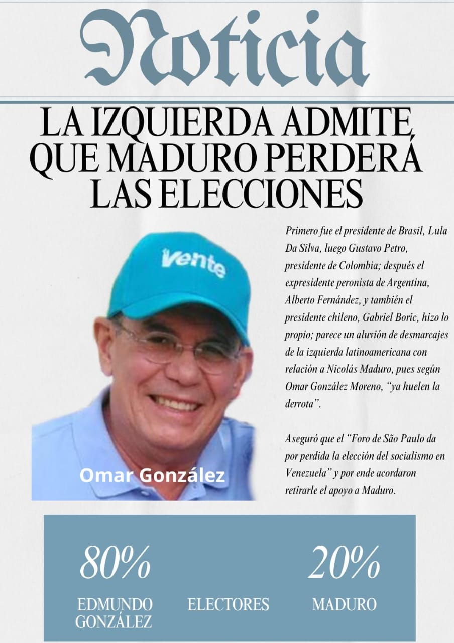 Omar González: La izquierda admite que Maduro perderá las elecciones