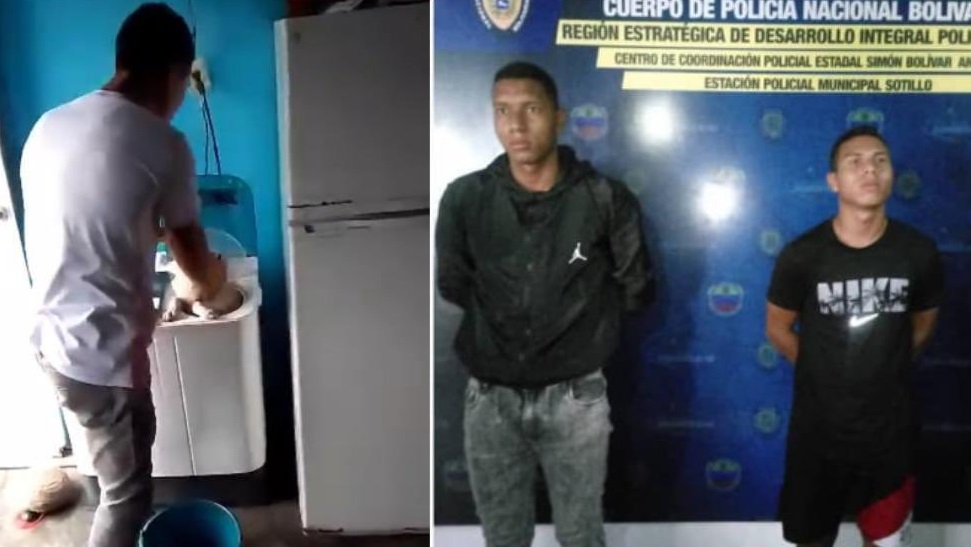 Dos sujetos detenidos por meter un perro en una lavadora