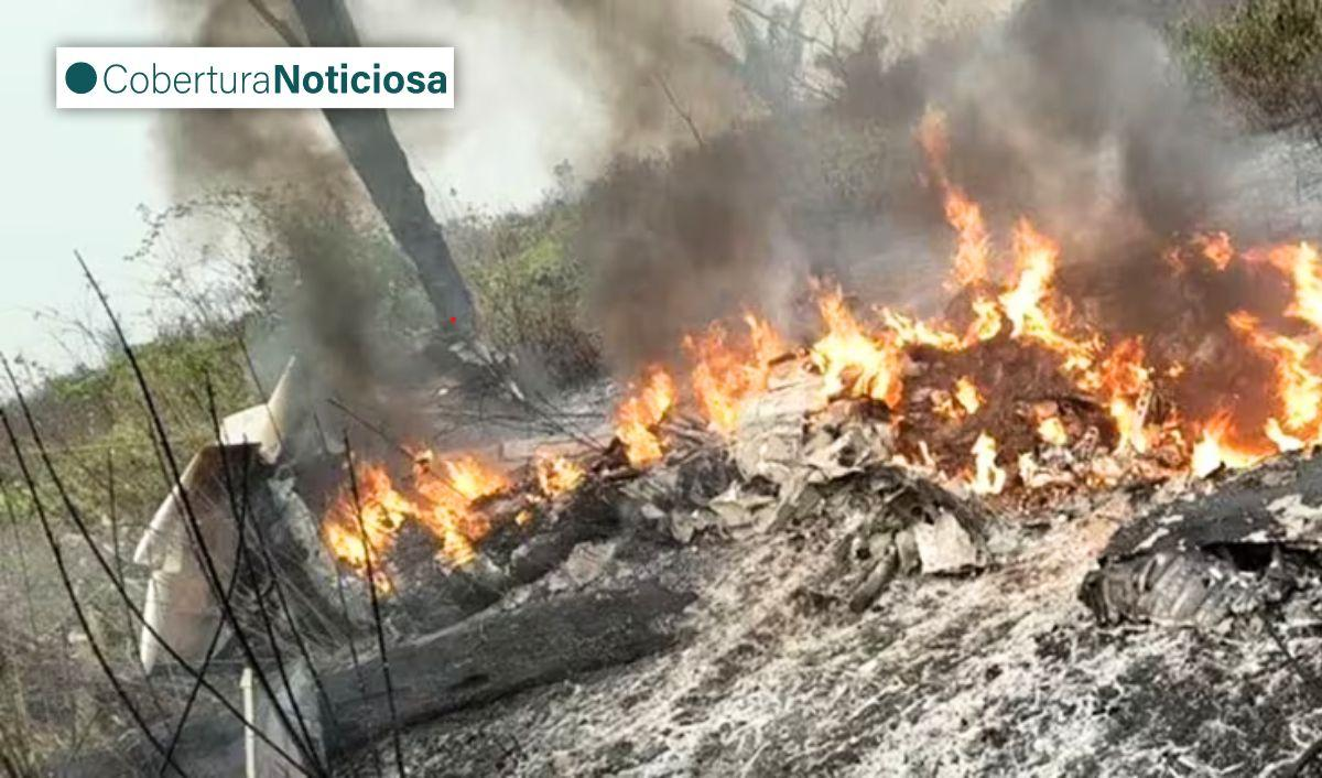 La avioneta, una King Air C-90 modelo 2010 con prefijo PS-AAS, se estrelló y explotó después de volar por 50 minutos en una región conocida como Paredão.