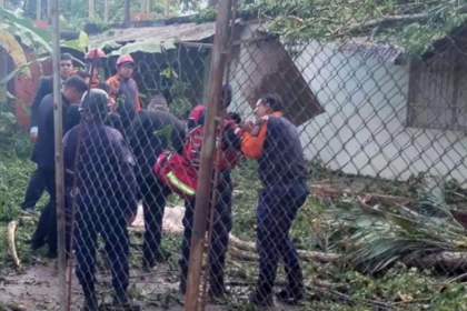 Al parecer el jovencito jugaba en el patio de una vecina con un grupo de niños, cuando se desplomó la mata.