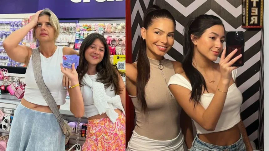 La venezolana de 41 años, junto a su hija Sophia, hija de su matrimonio con Jonathan Montenegro, se muestra en fotografías mientras realizan compras de productos de belleza.