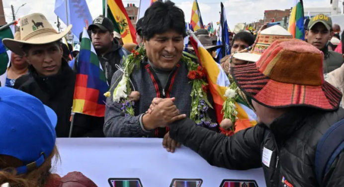Las imágenes de la marcha de protesta encabezada por Evo Morales contra Luis Arce por las próximas elecciones en Bolivia