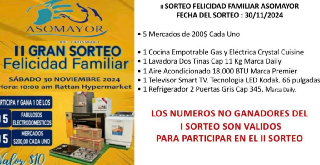 Asomayor Gran Sorteo Familiar