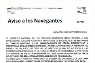 INEA restricciones Puerto Cabello