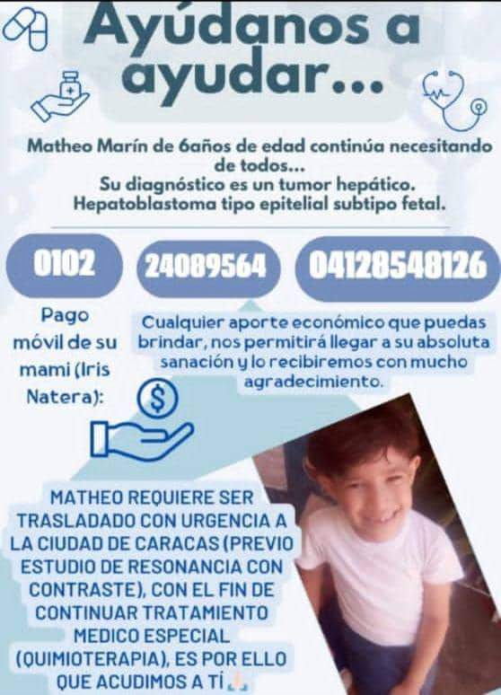 Margarita: Piden apoyo para tratar a niño con cancer