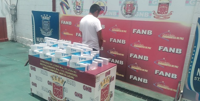 Capturan en Zulia a sujeto por contrabando de cigarrillos colombianos