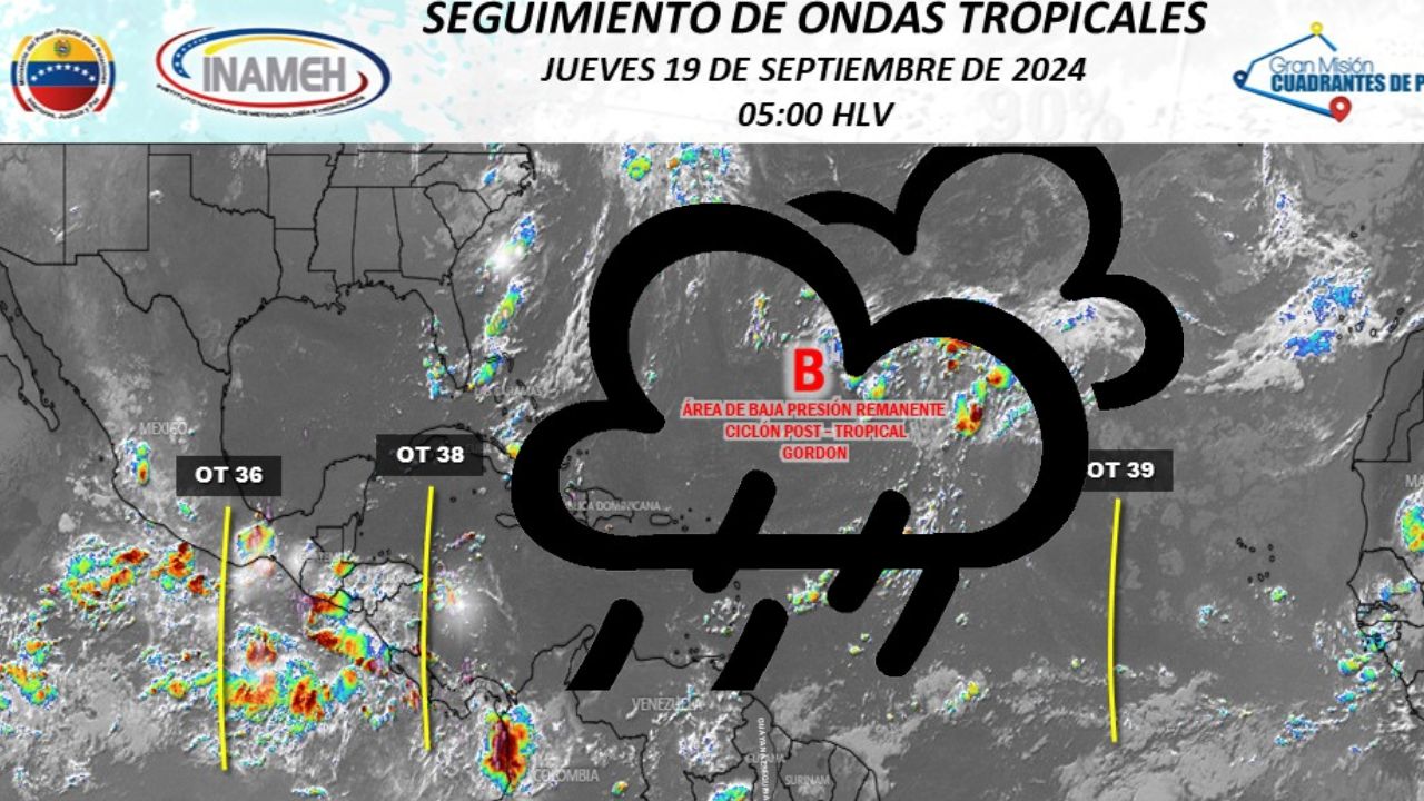 ¿Lluvias para este 19-sep? Aquí el pronóstico del Inameh