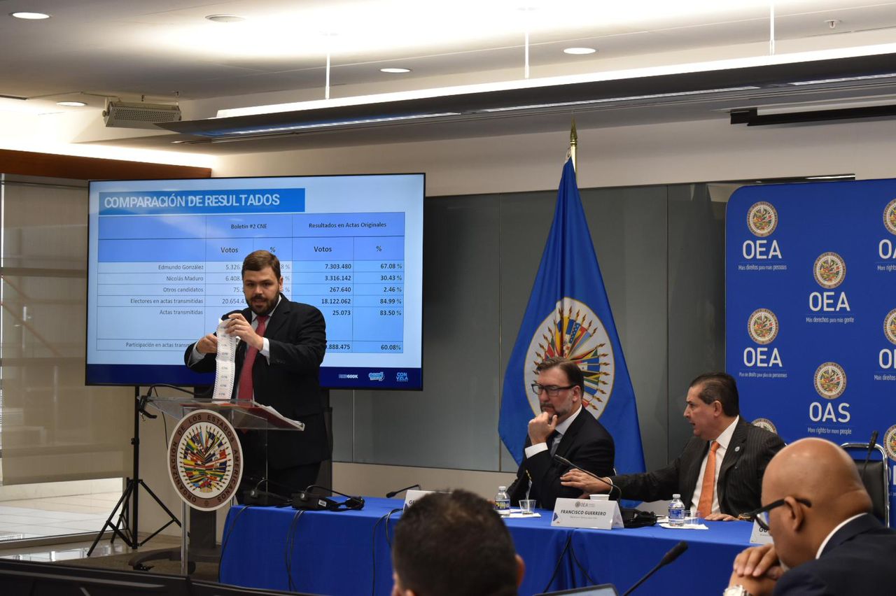 Oposición presenta informe final sobre resultados electorales en OEA: “La muestra es clara,  Edmundo González es el presidente electo”