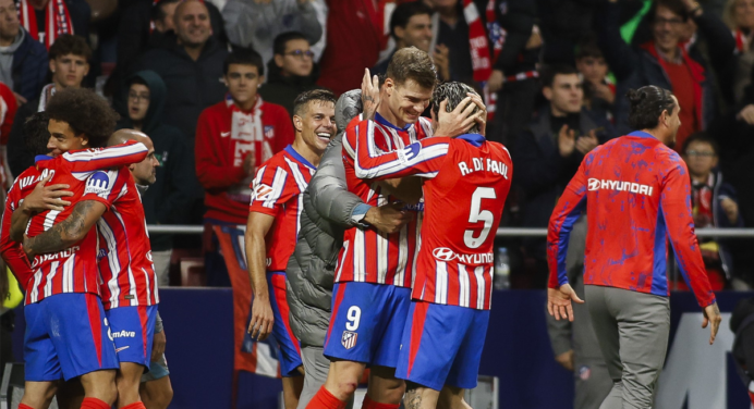 Atletico se llevó el triunfo en el partido 700 de Simeone