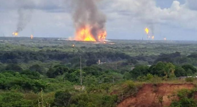 Incendio en gasoducto de Pdvsa Monagas deja cinco heridos e investigan posible “ataque”