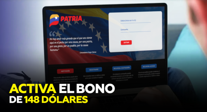 Activa el bono de 148$ en Patria en simples pasos