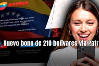 Nuevo bono de 210 bolívares vía Patria