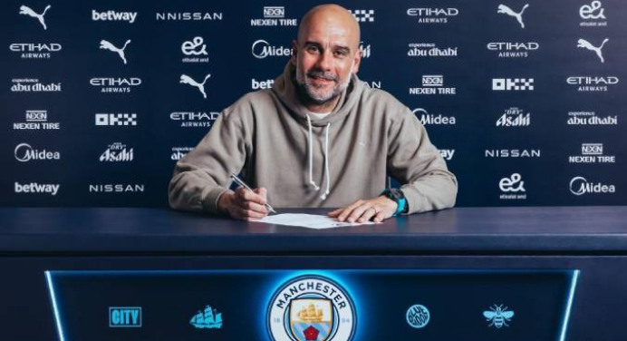 El técnico español de 53 años, que llegó al City en 2016, seguirá en el club hasta junio de 2027.