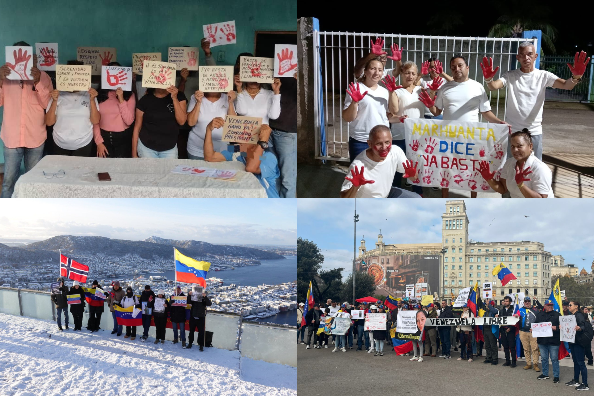 Oposición venezolana protestó dentro y fuera del país