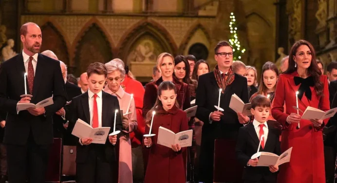 Kate Middleton acudió en familia a los villancicos de la Abadía de Westminster