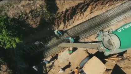 Instalan muro de contención en La Sierra