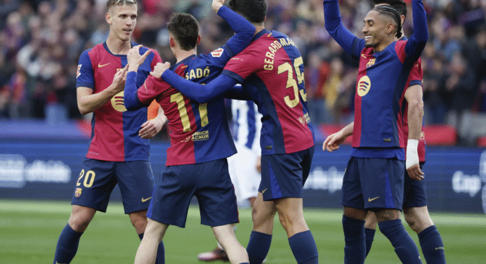 Barcelona lidera LaLiga tras vencer en casa