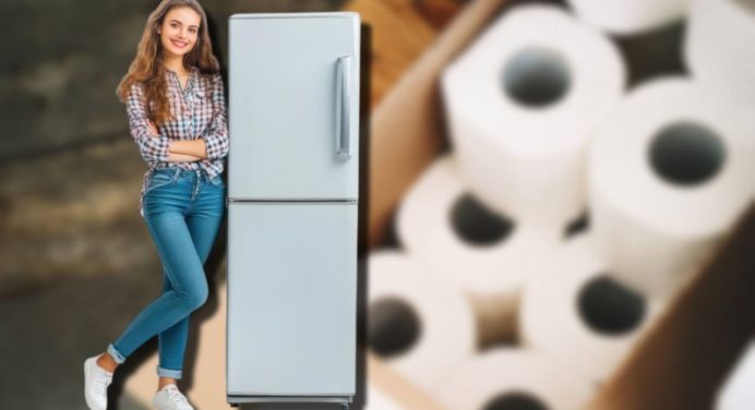 Elimina los malos olores del refrigerador al instante con papel higiénico
