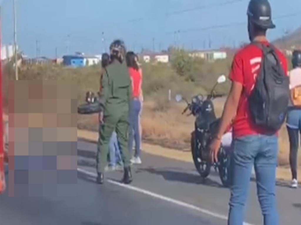 Motorizado resulta herido en accidente en la Av. Juan Bautista Arismendi
