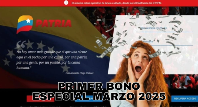 ¡DINERO EXTRA! Primer Bono Especial Marzo 2025: ¡COBRA HOY!