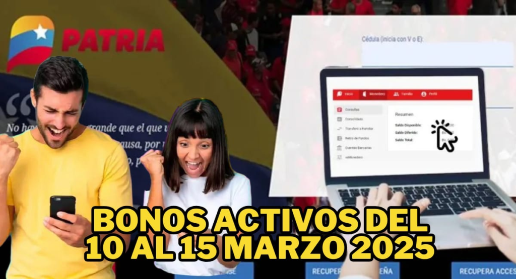 ¡Billetera Patria: RECIBE tus PAGOS con NUEVOS MONTOS del 10 al 15 de Marzo!
