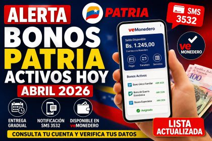 bonos patria activos hoy abril 2026 en venezuela