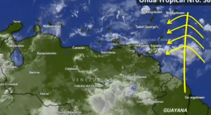 La Onda Tropical 36 Traerá Lluvias y Tormentas Eléctricas a Varias Regiones de Venezuela
