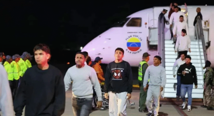 Vuelo con 194 deportados desde EE. UU. llega a Venezuela